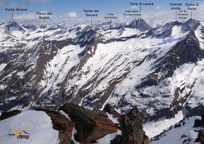 Panorama versant de l'Arolla (Vallon de Valeille) Panorama versant de l'Arolla (Vallon de Valeille)