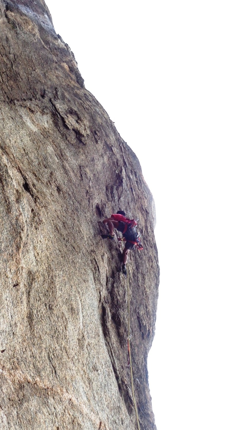 Mauricio dans le crux de L3