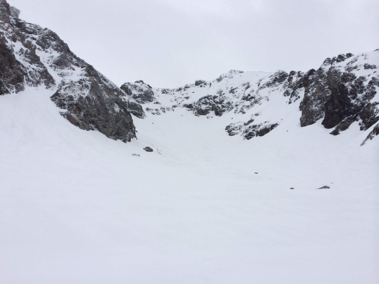 La descente du vallon (on voit pas le couloir)