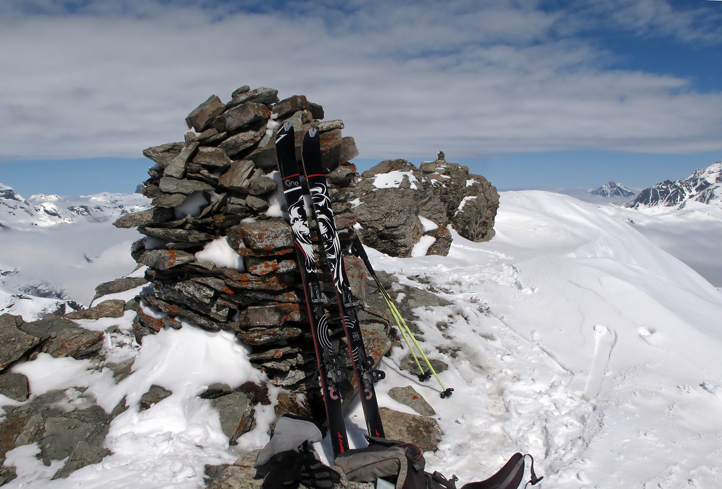 Piz d'Emmat Dadaint; la singolare vetta...