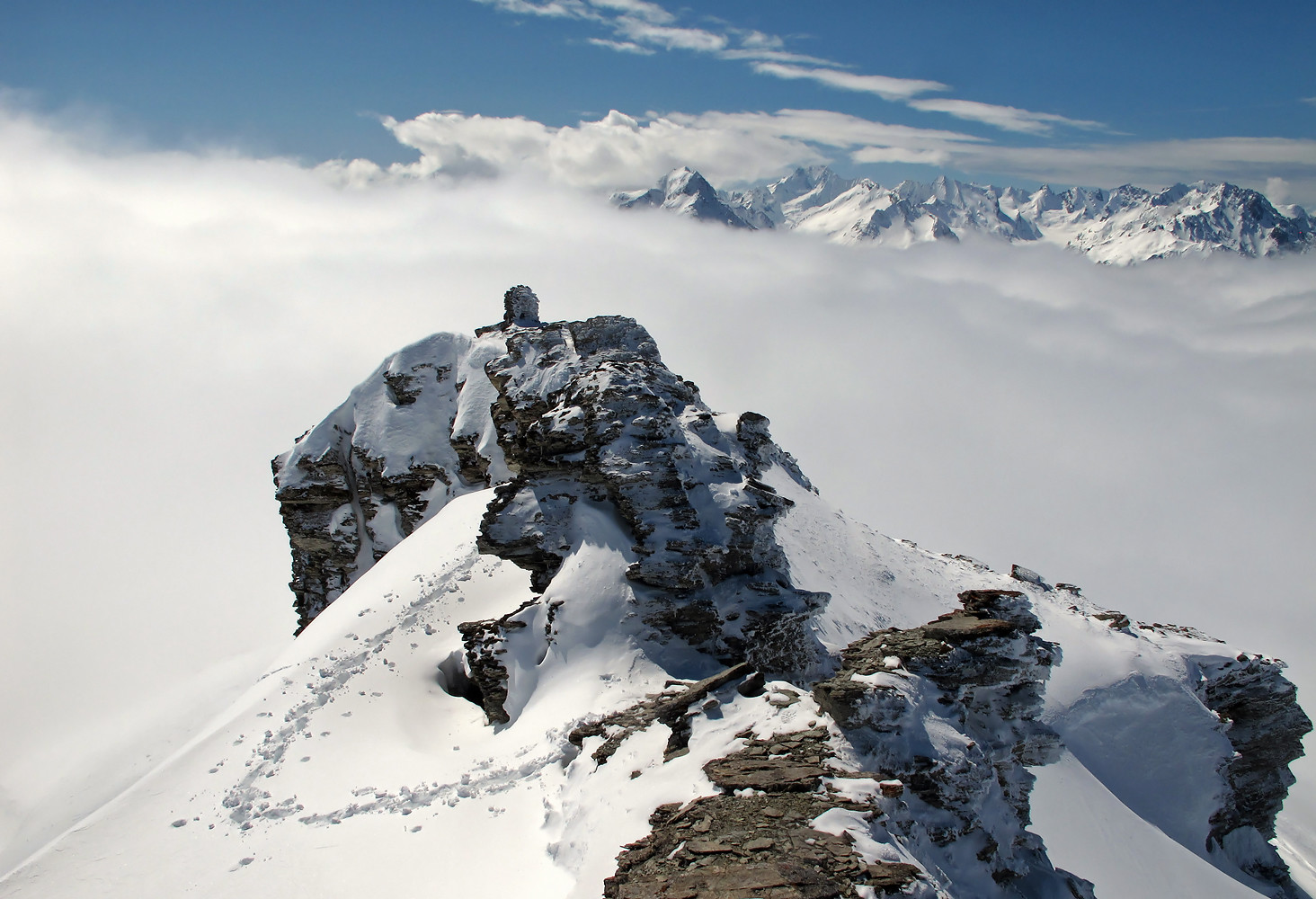 Piz d'Emmat Dadaint; la vetta...
