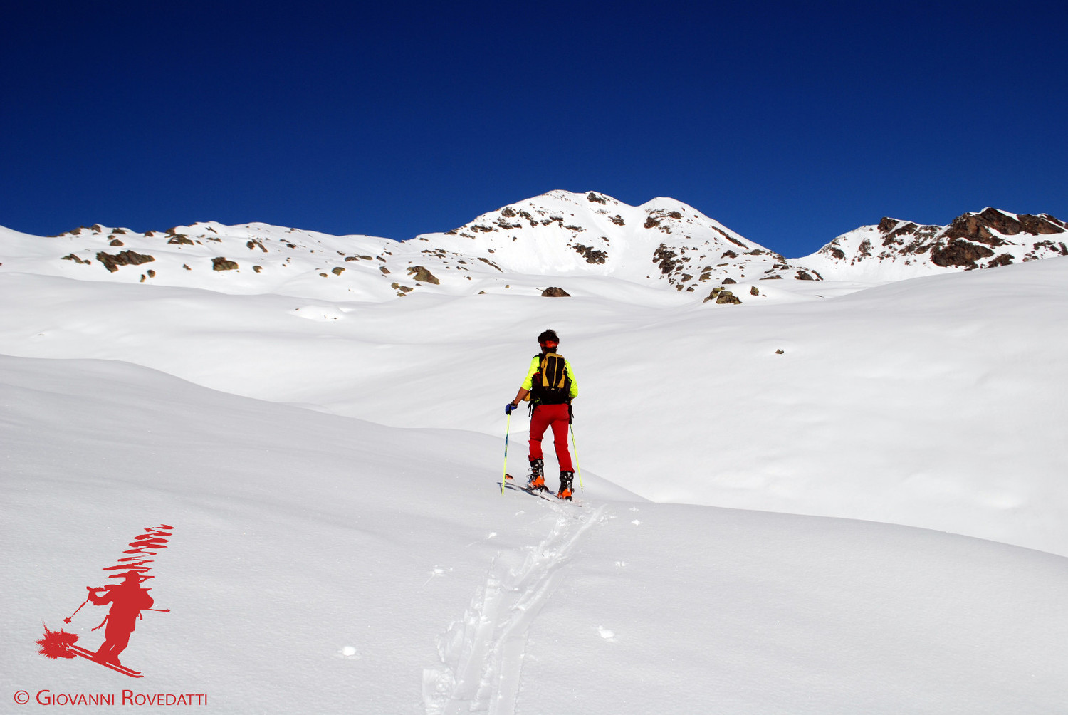 Salita al Piz Trevisina 2823m visibile sullo sfondo
