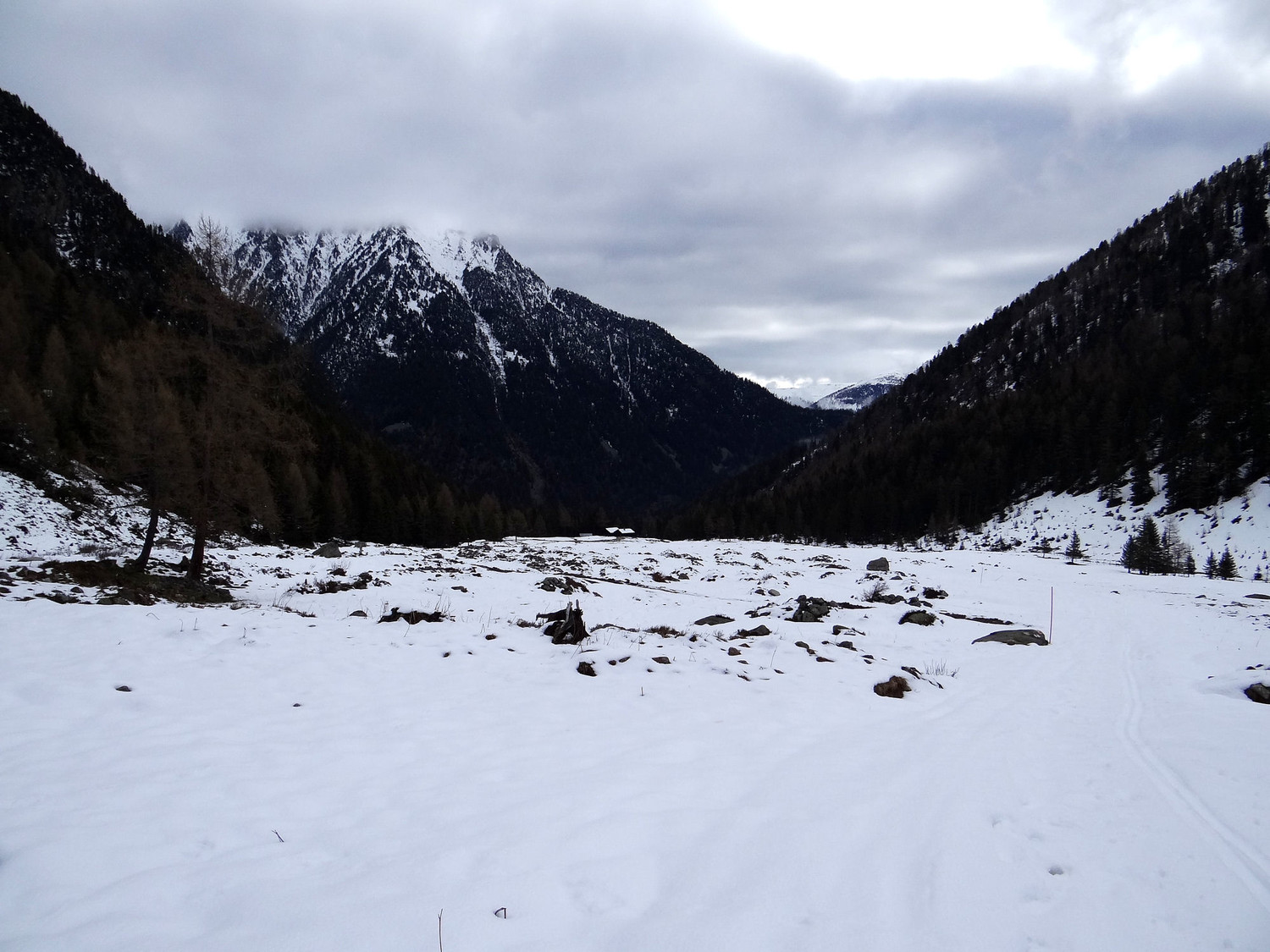 Le bas du Val d'Arpette, conditions ce jour