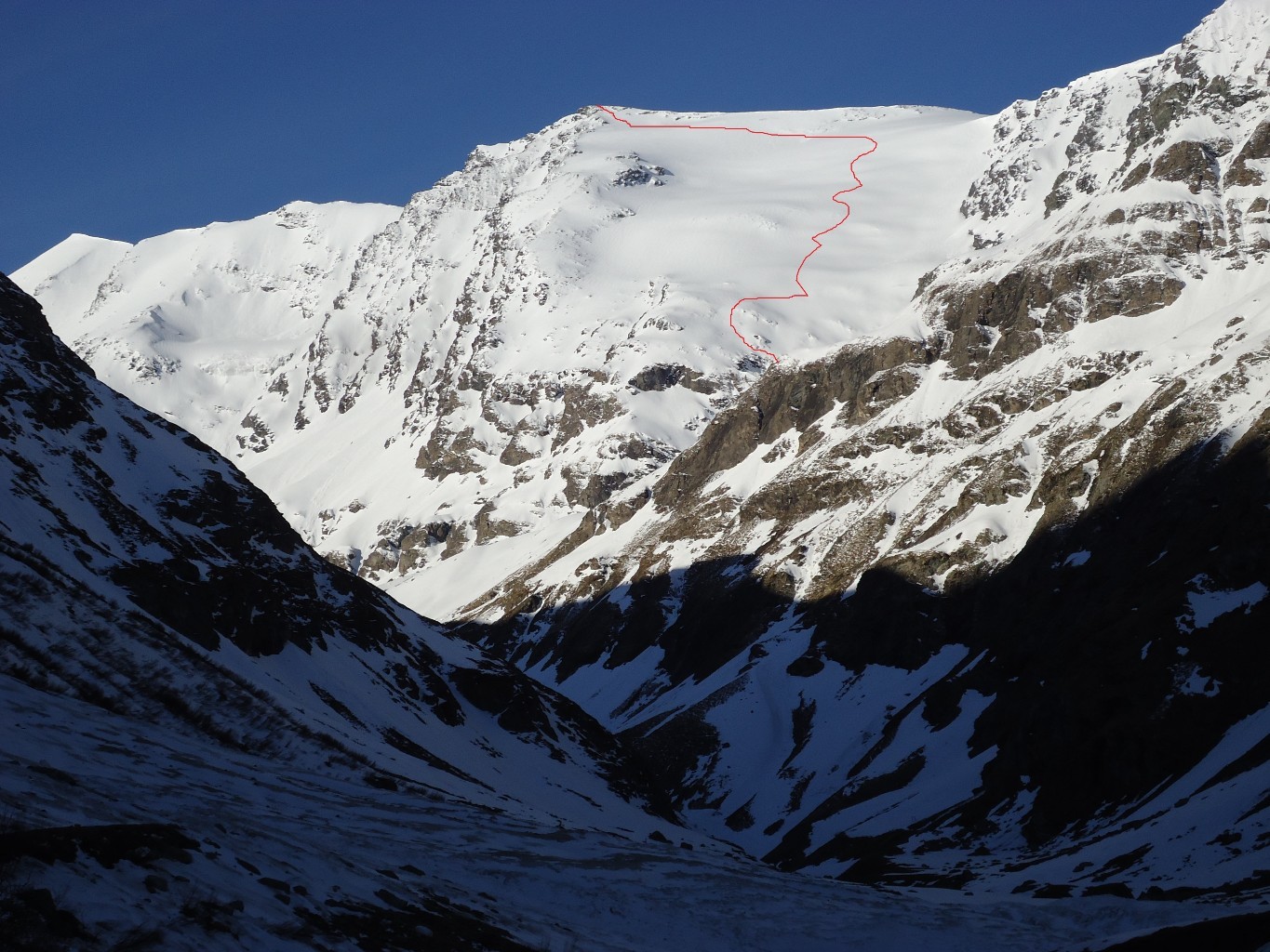 Plattes des Chamois: il nostro percorso di salita
