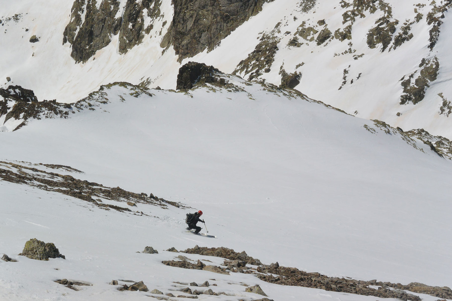 Descente du sommet