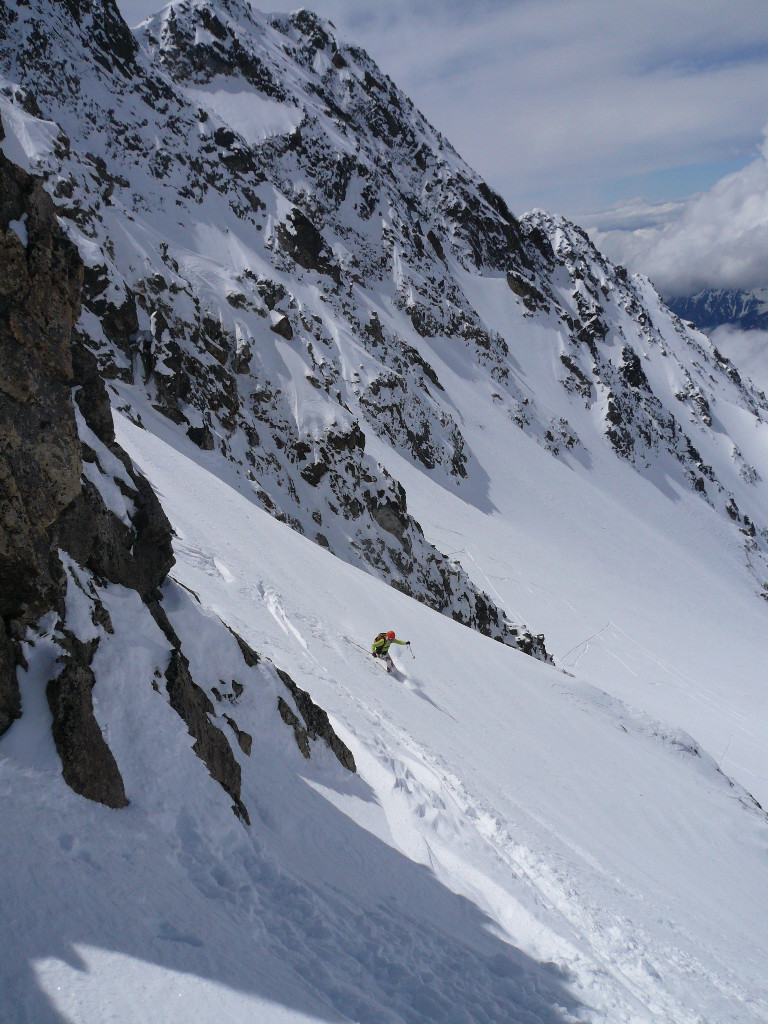 Couloir W de la Cochette, un peu crouté pour commencer