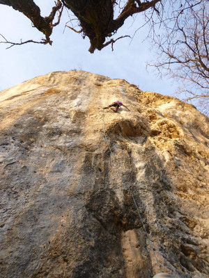 "Comme un Aimant", un 8a majeur de la falaise. "Comme un Aimant", un 8a majeur de la falaise.