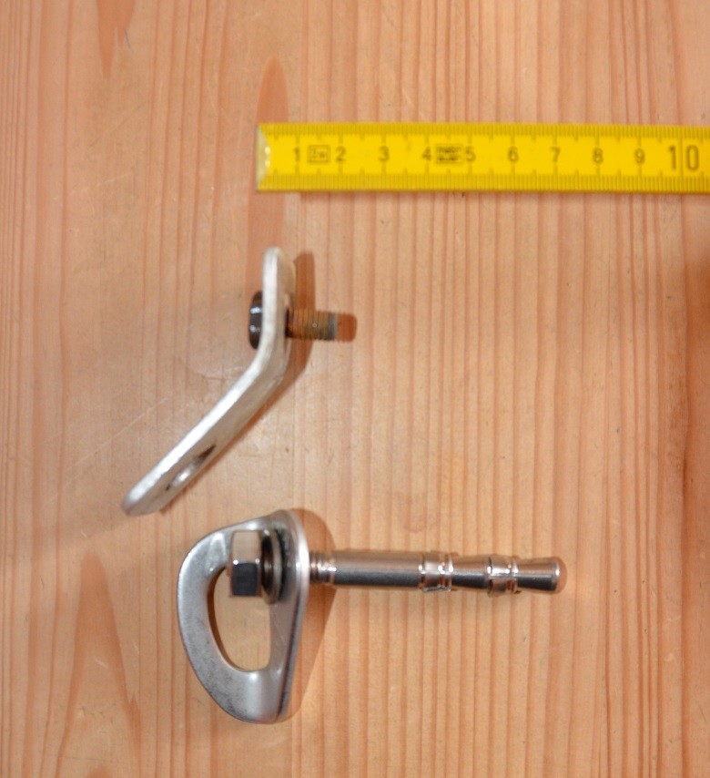 La différence de profil d'un ancien point de 8mm au nouveau goujon inox 10mm