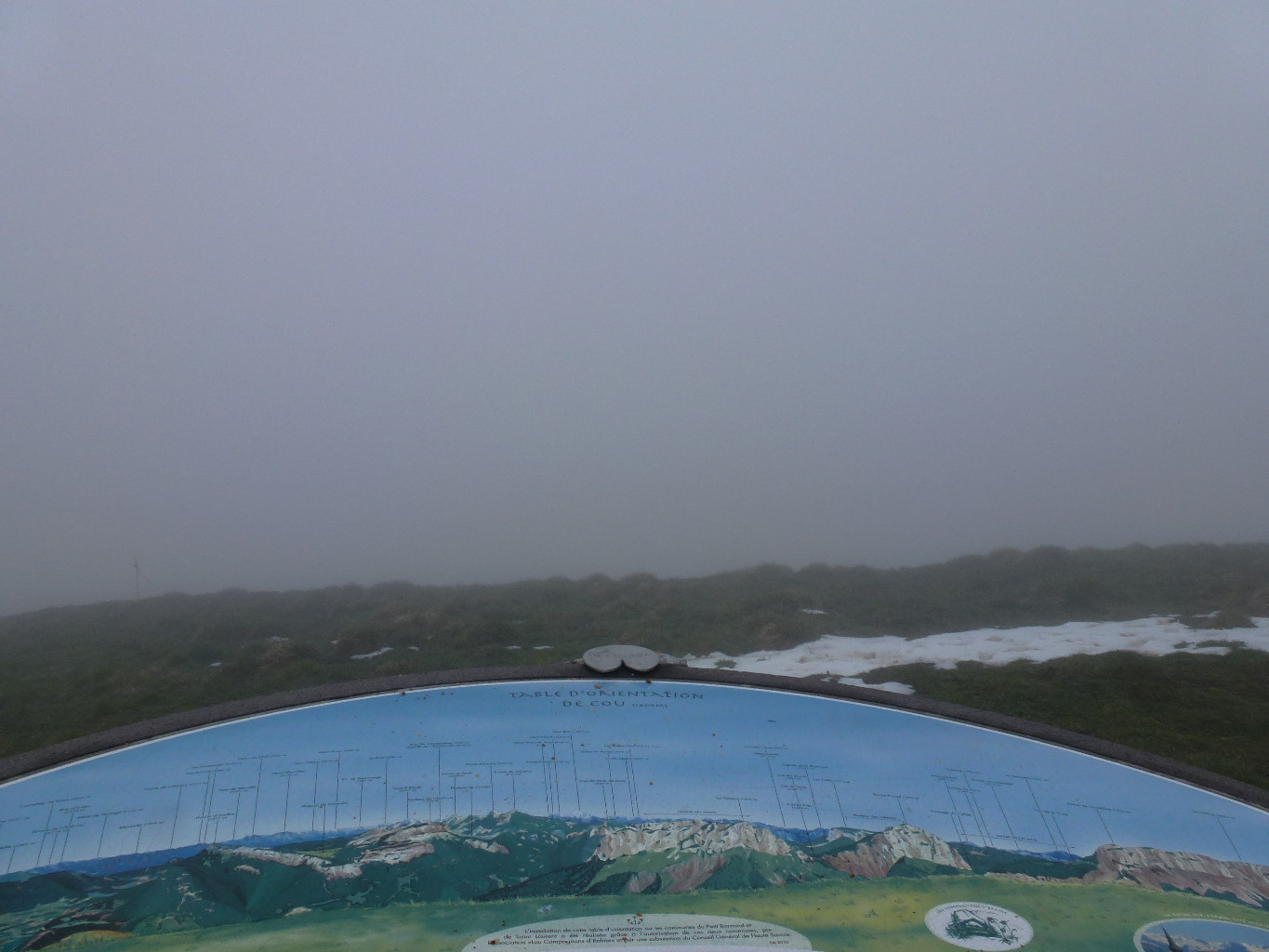 Table d'orientation de Sur Cou, très utile aujourd'hui avec ce beau panorama