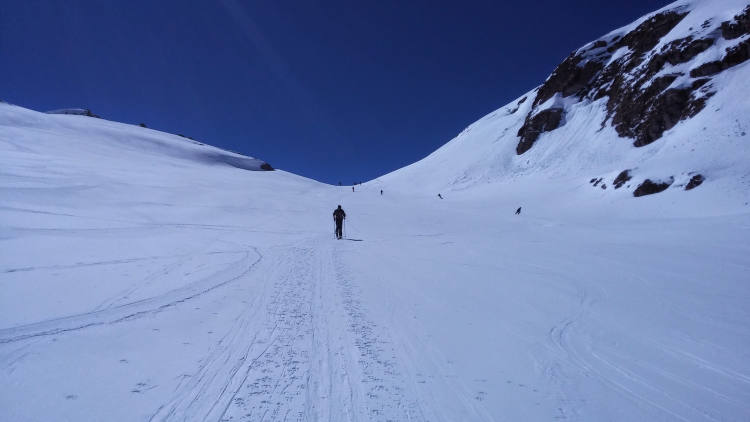 going straight up after the aup de veran lift