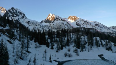 Parte della discesa del Vallone ripresa da Pra del Lago