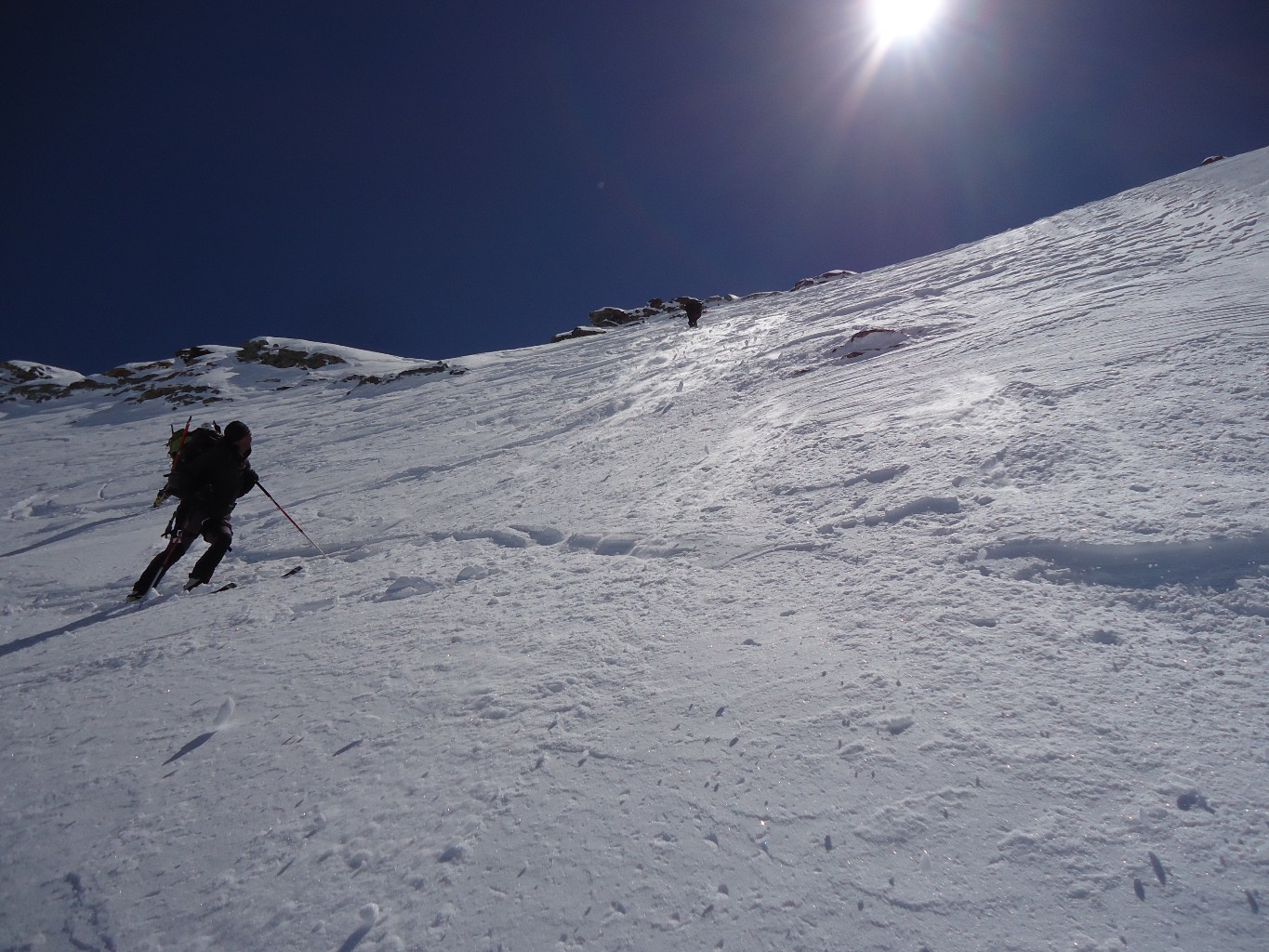 Piz Varuna: discesa dalla paretina nord