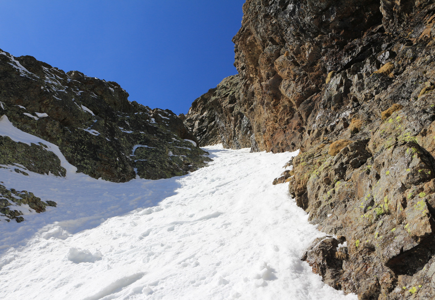 Virages dans le tiers inférieur du couloir "Spaghetti"