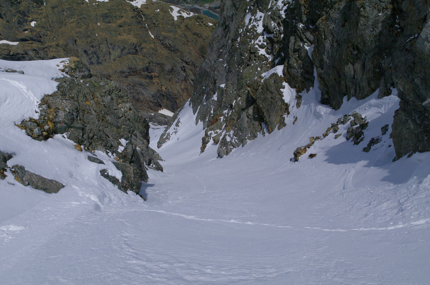 Couloir supérieur de la rive droite...