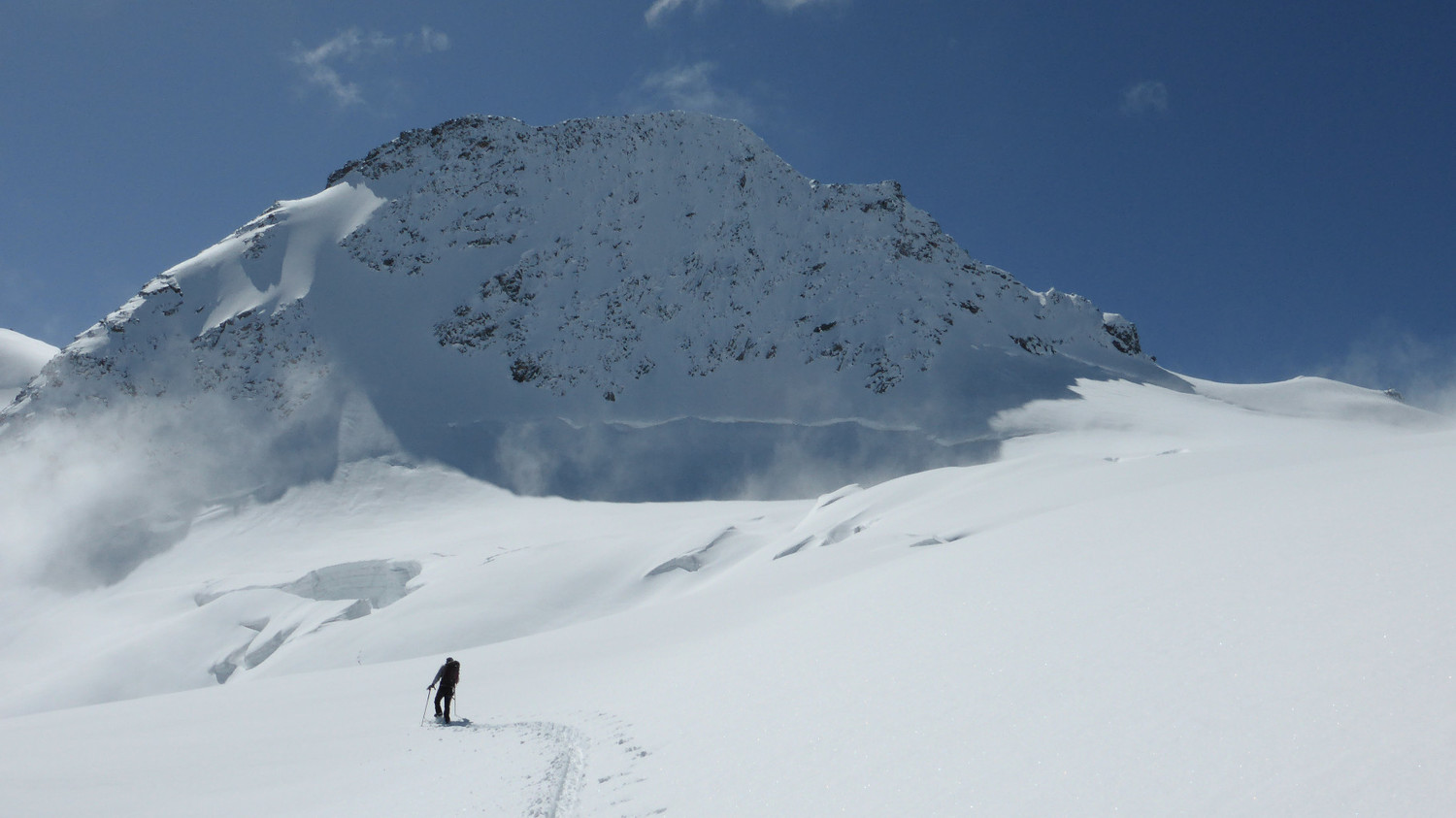Versant W du Piz Glüschaint (à contourner par le bas)