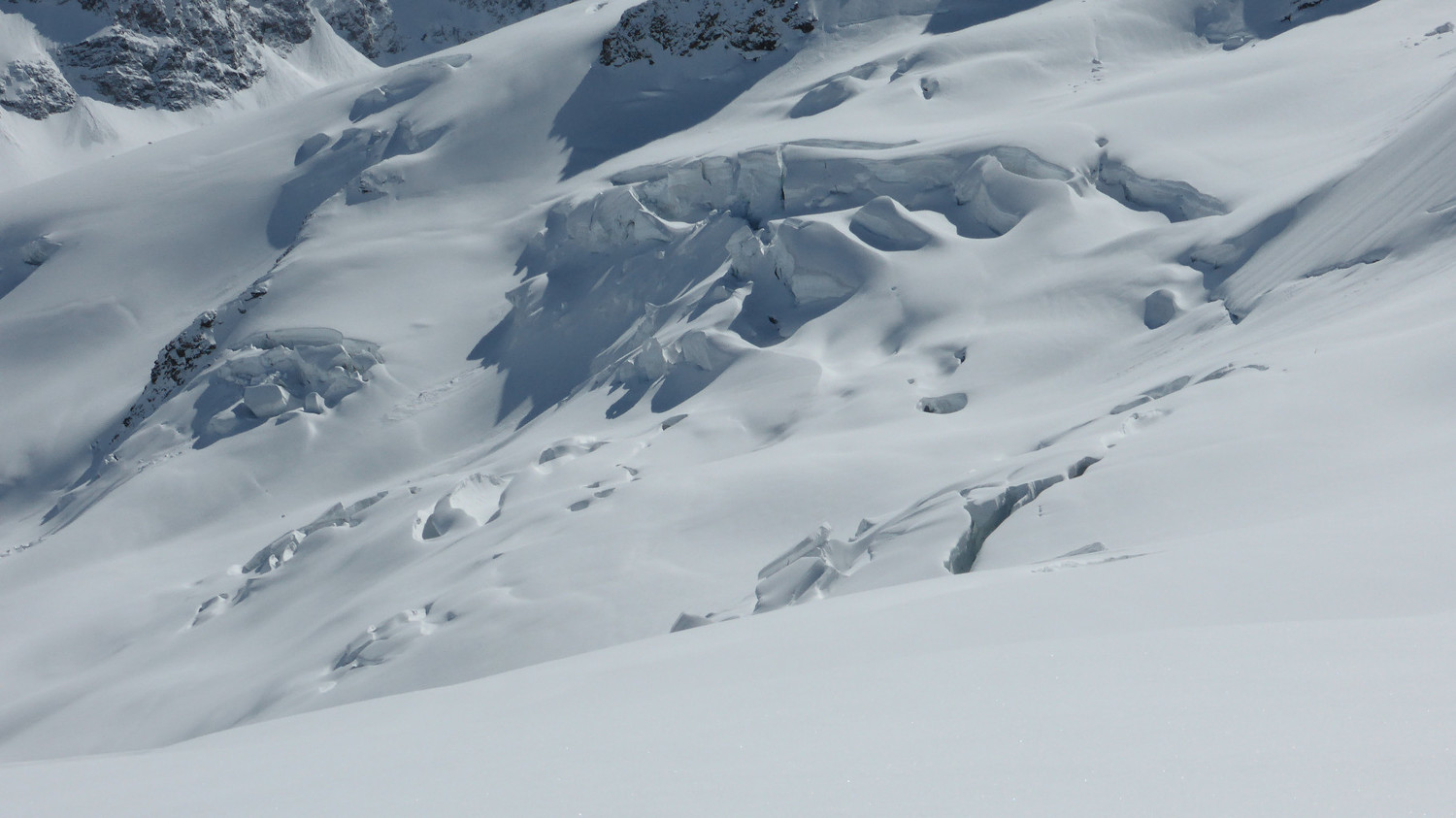 Glacier crevassé