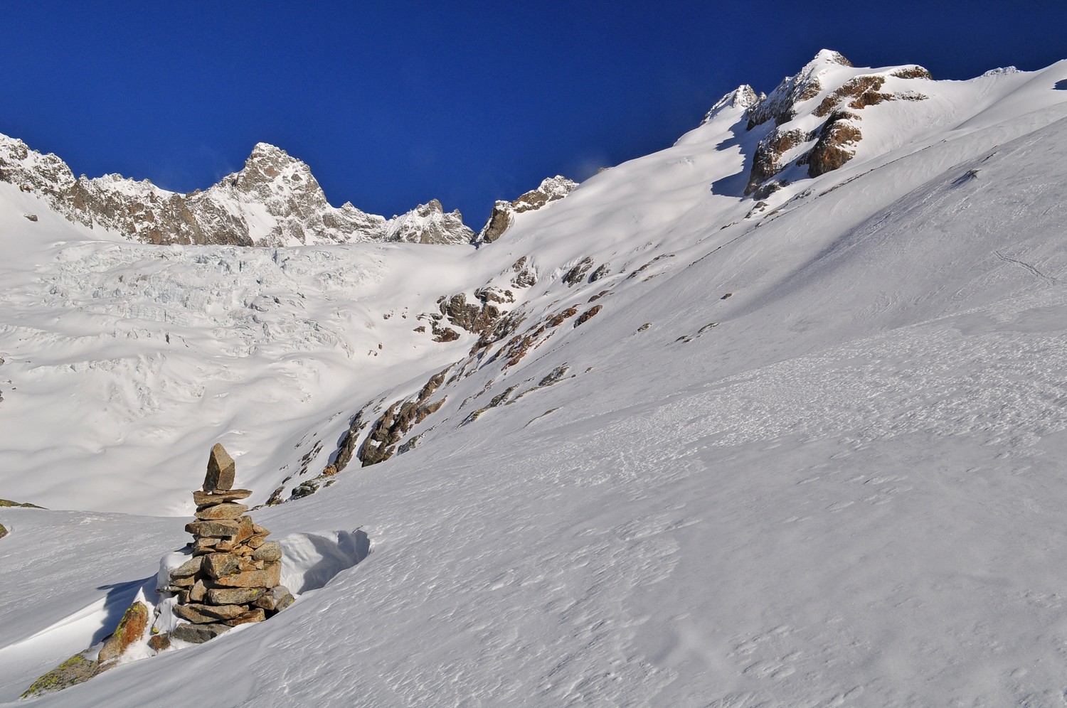 cairn avant le bivouac