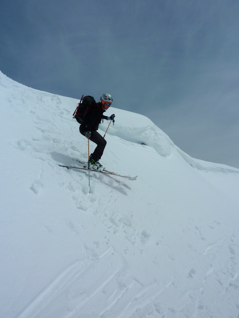 Entrée dans la face SE du Rocher Blanc