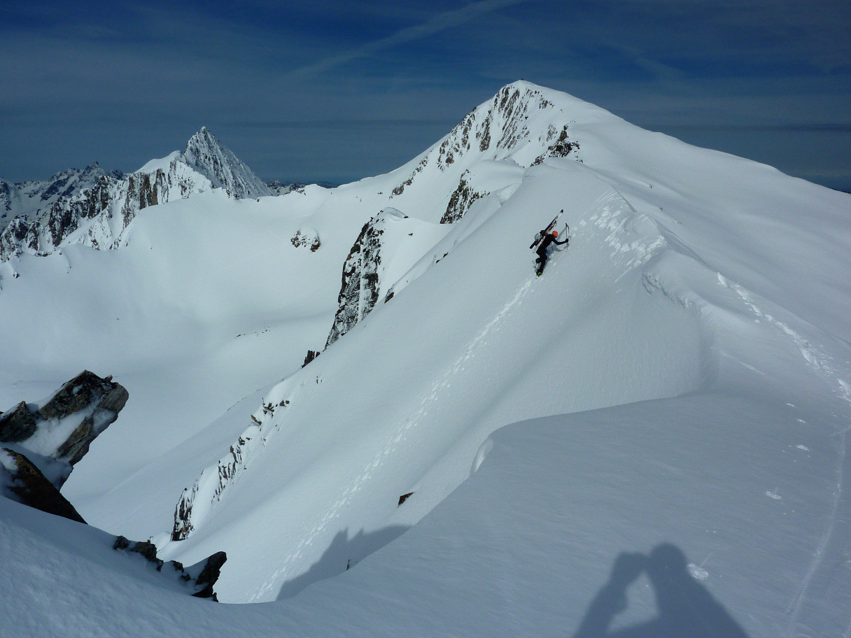 Sortie du couloir S des rochers Buyant