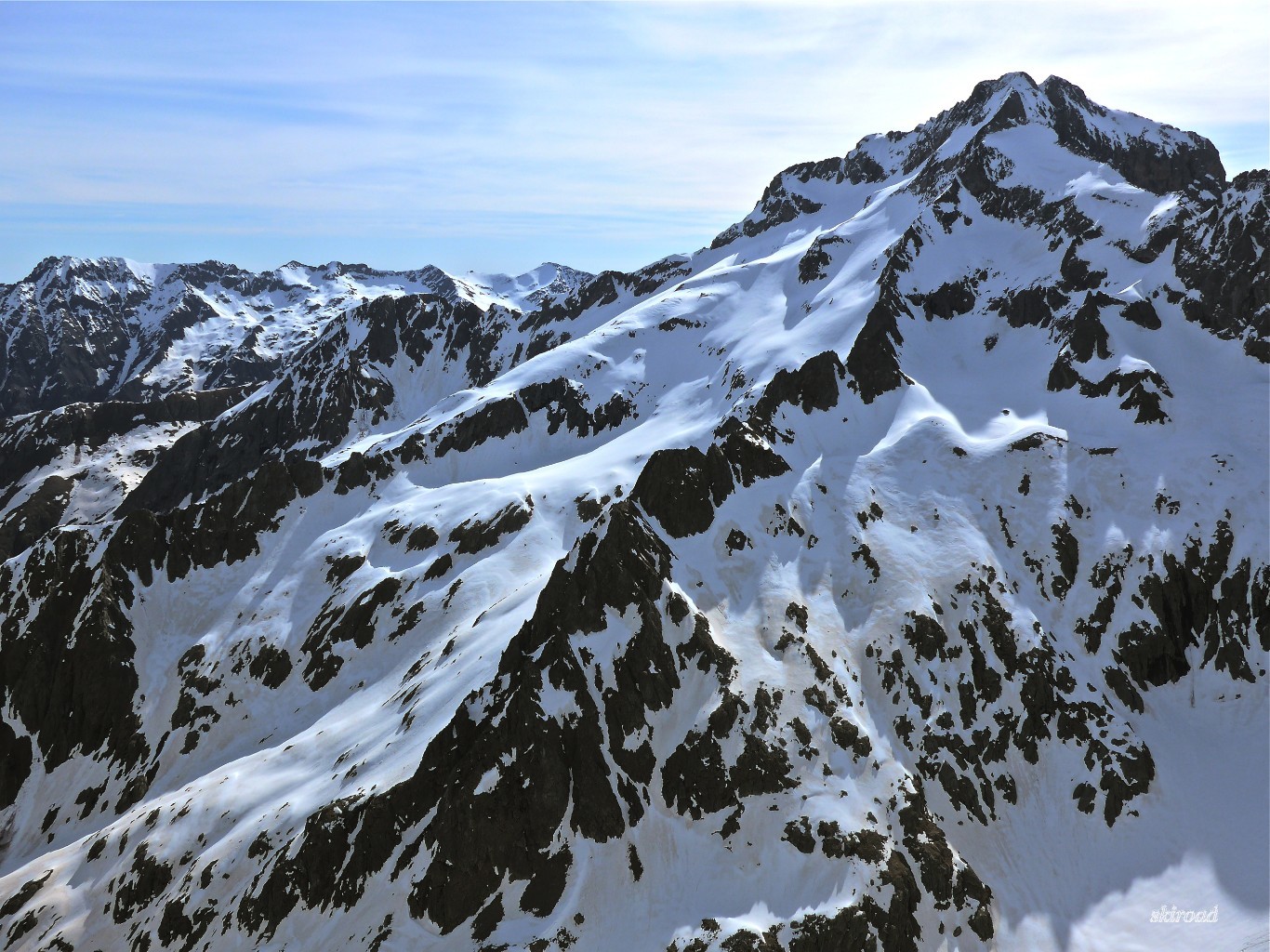Vue sur le Gélas unique.