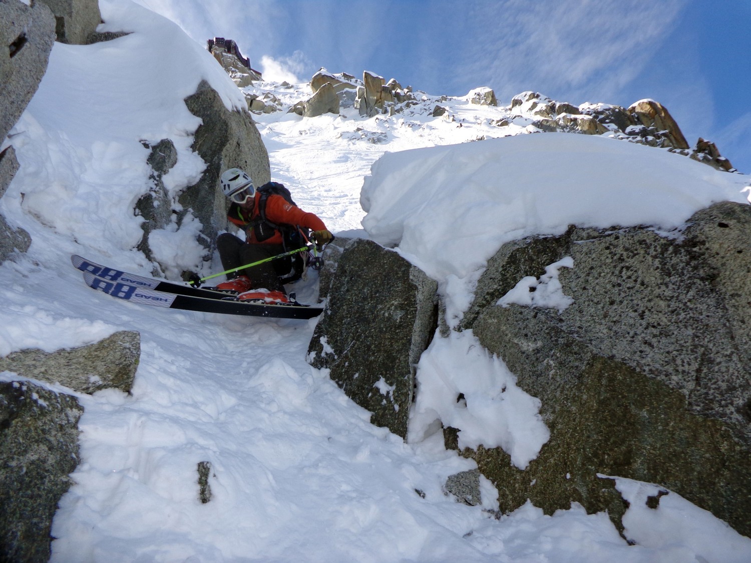 Entrando al couloir Eugster