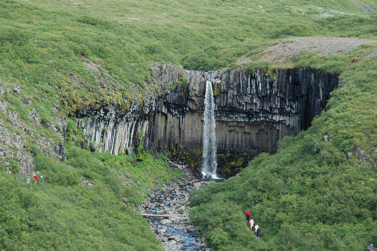 Colonnes de basalte et cascade