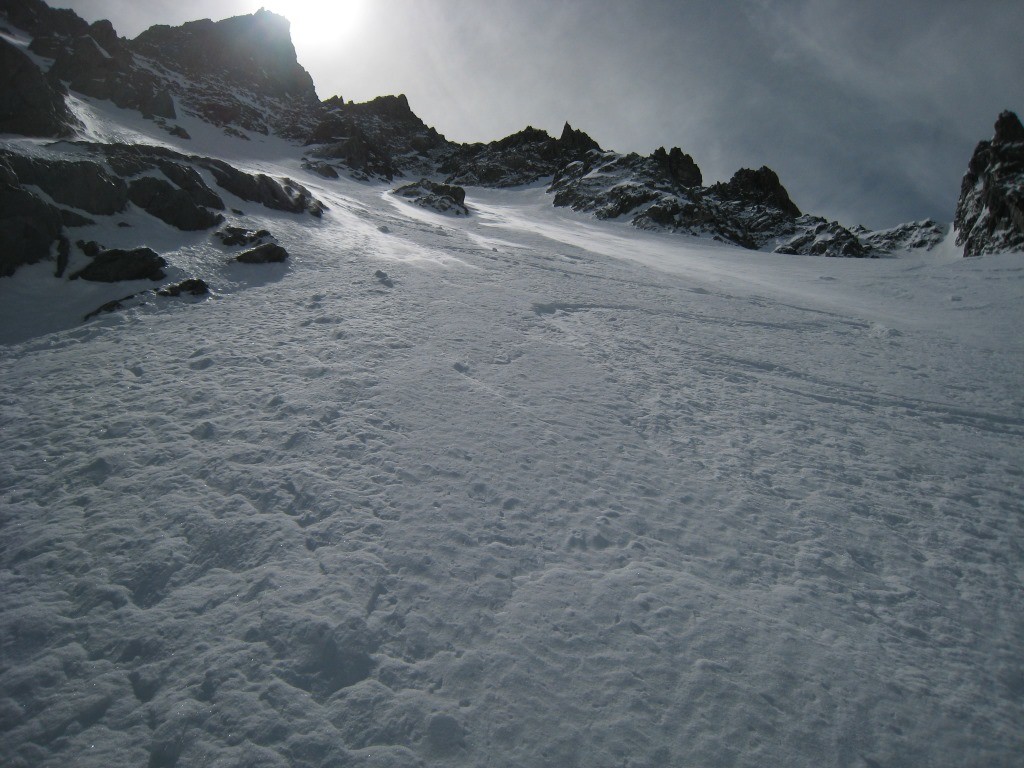 bonne neige dans la grande pente