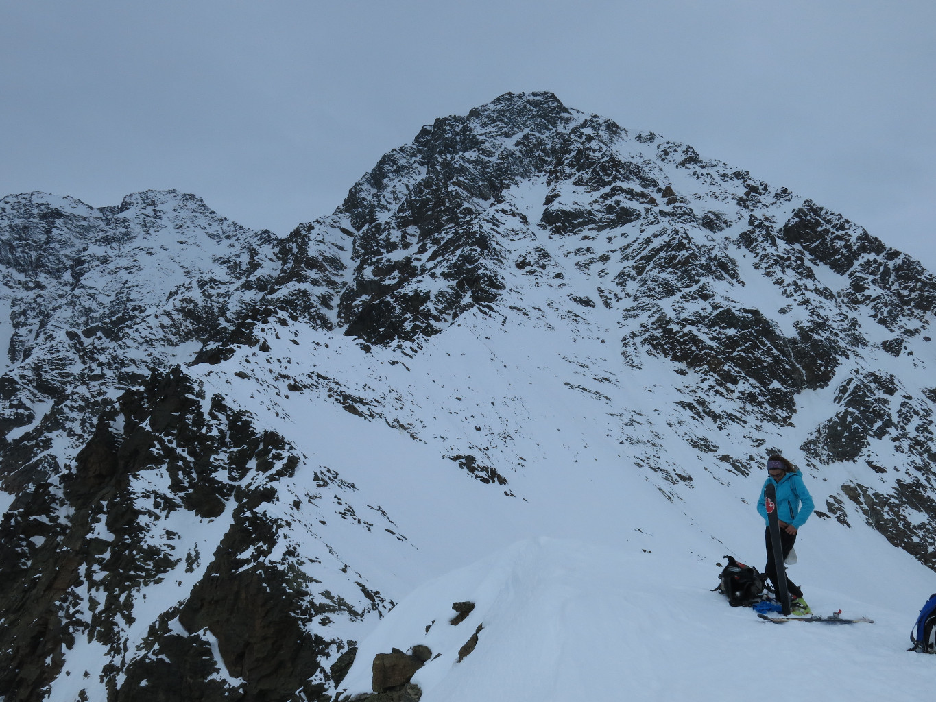 Sommet du Rothorn et Fletschhorn face Est