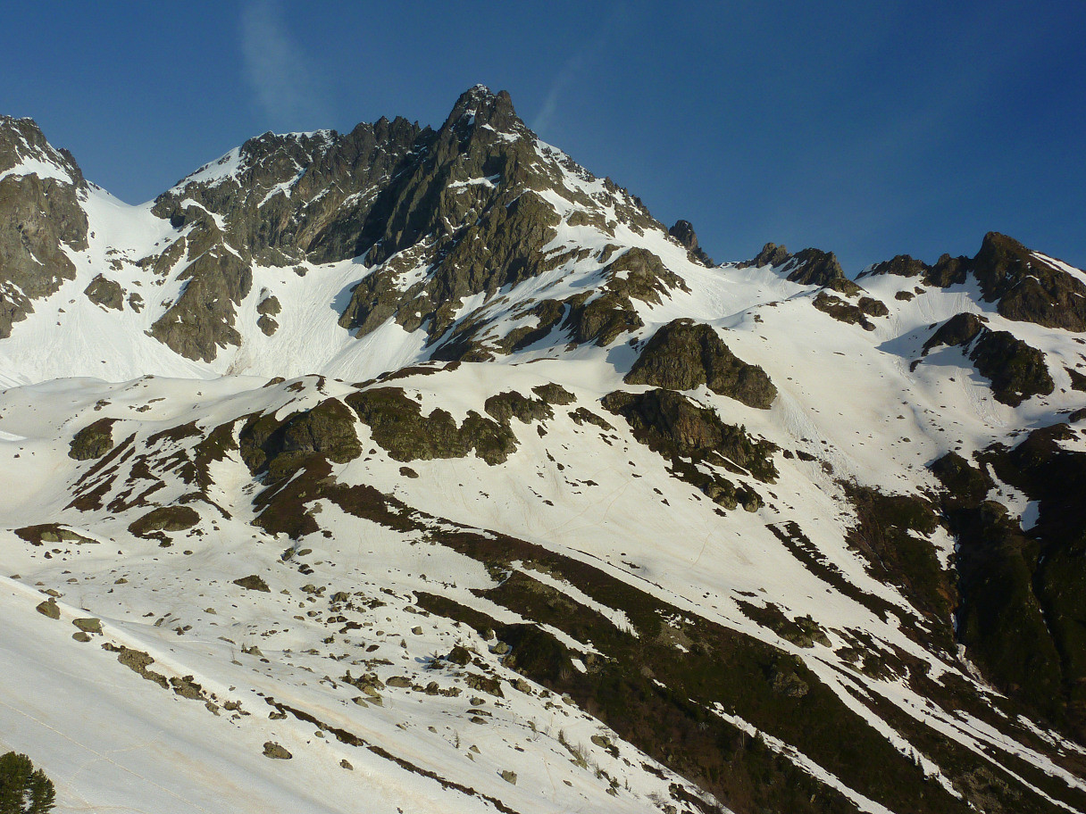 Enneigement sous le Grand Pic