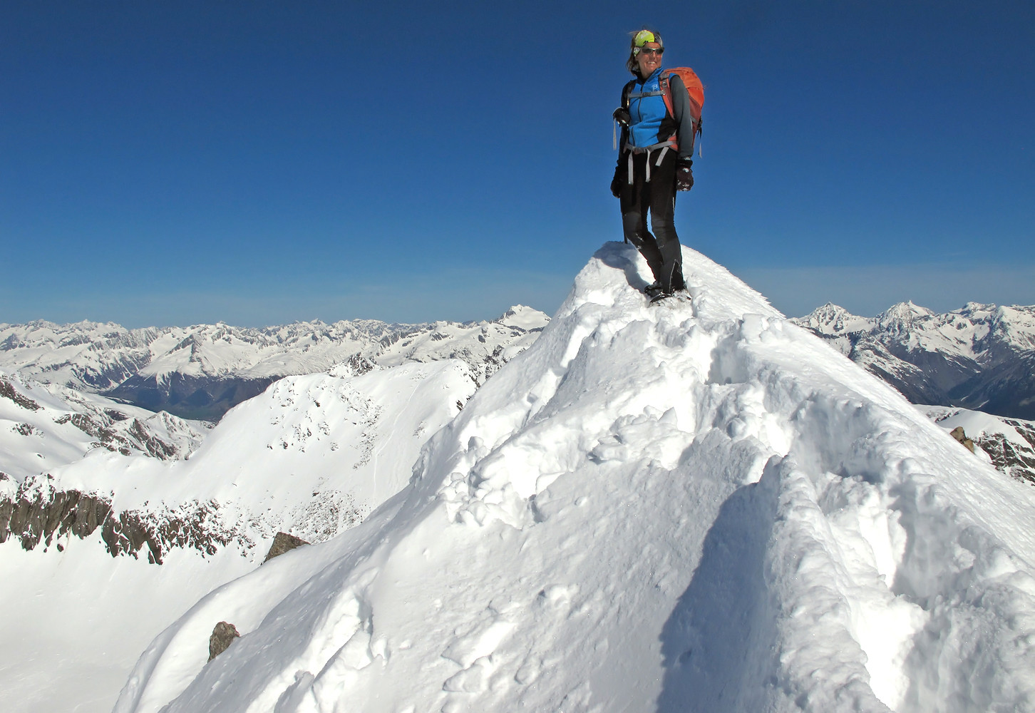 Piz Gaglianera; Nadia in vetta...