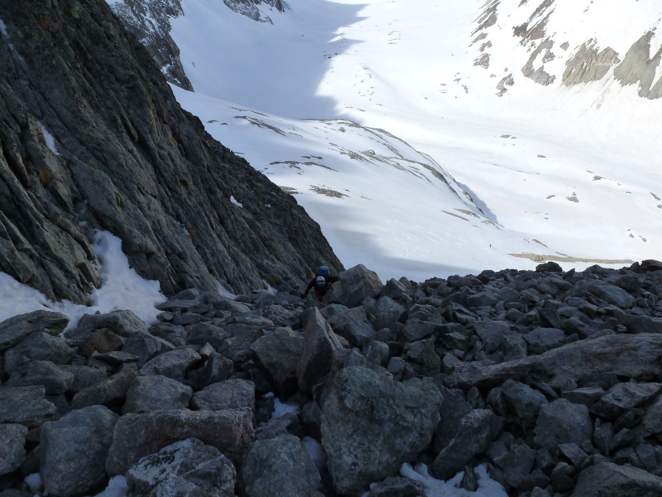 la descente du couloir