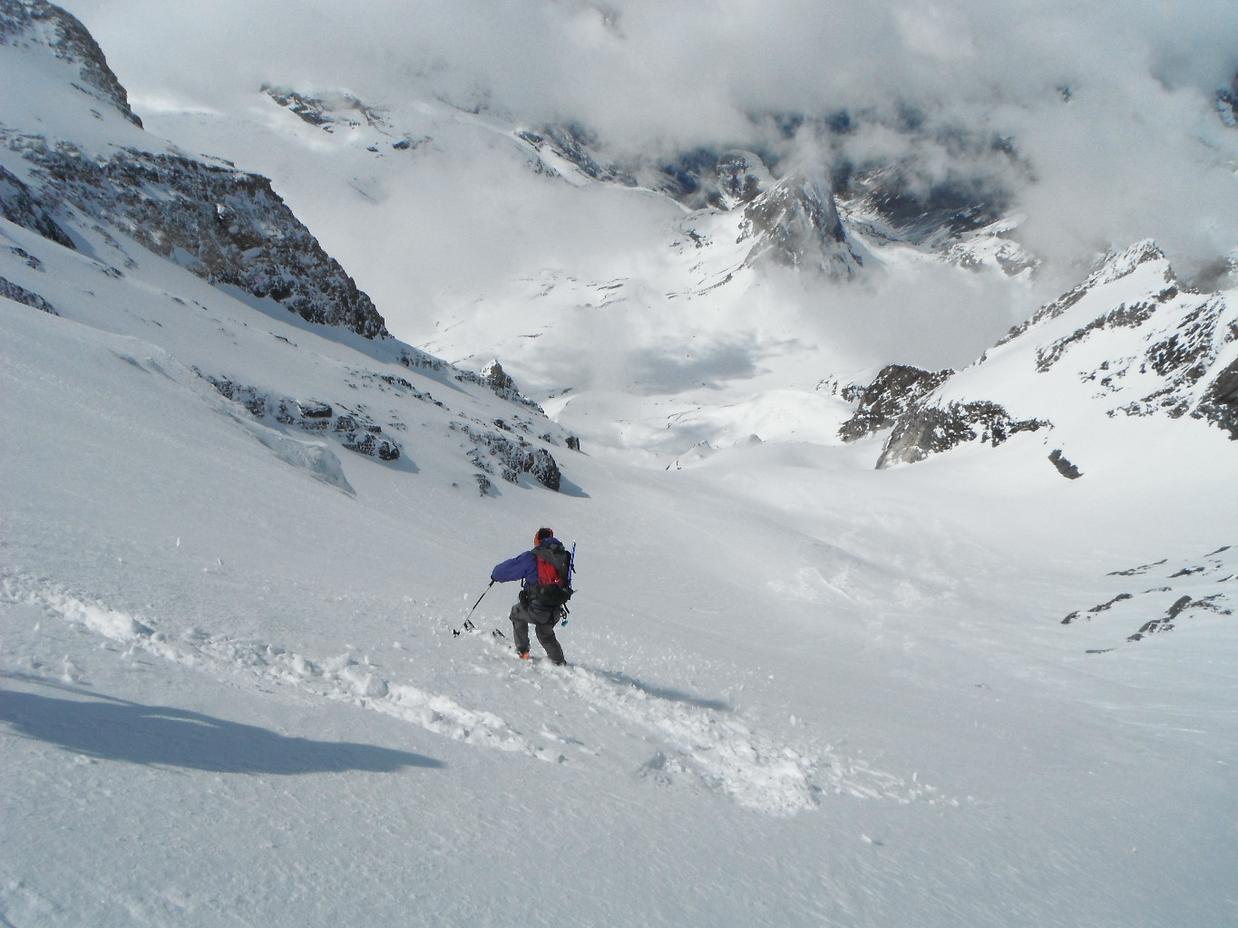 Premiere trace en descente ce jour