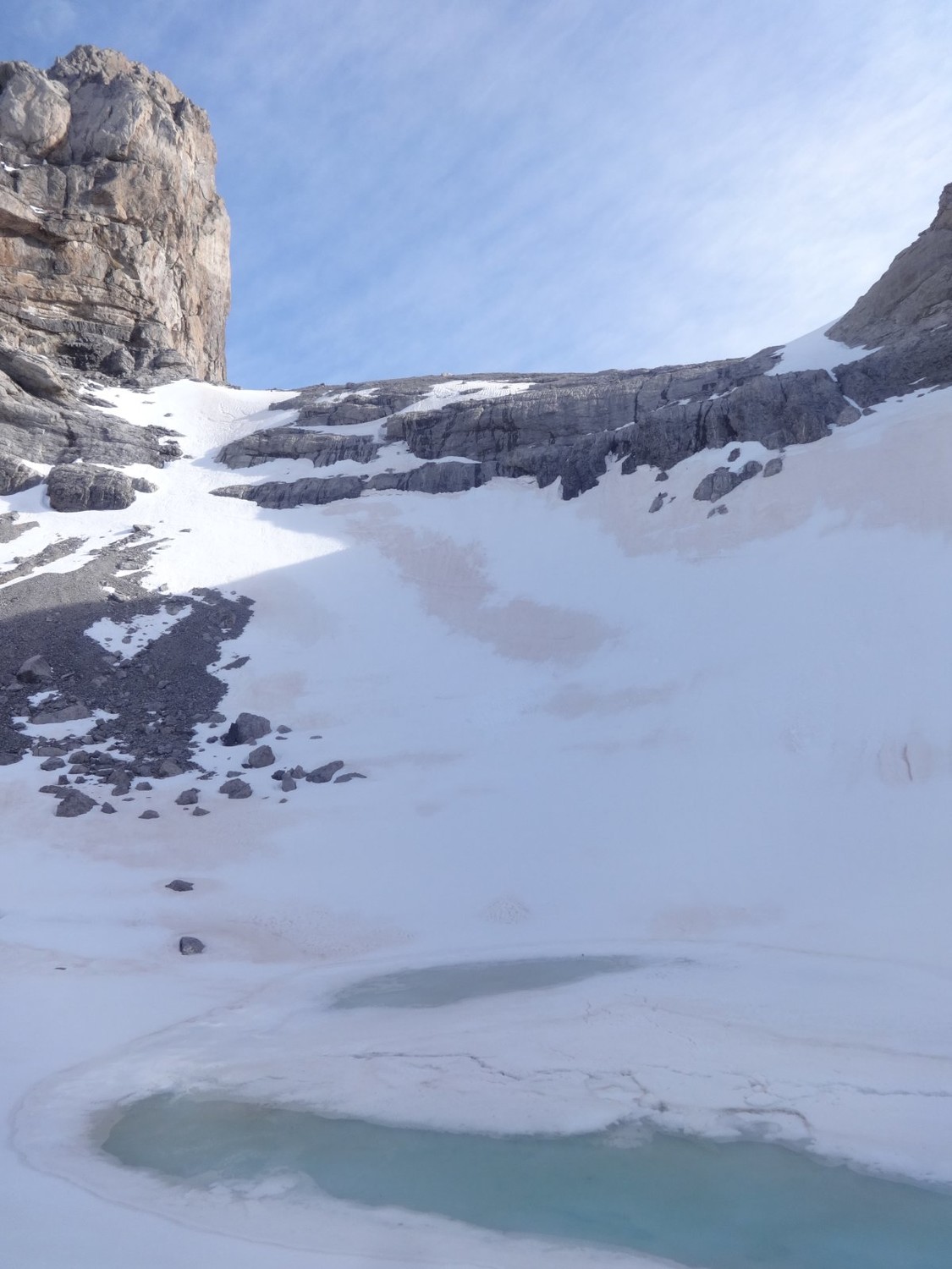 J3 étang glaçé et col du Cylindre