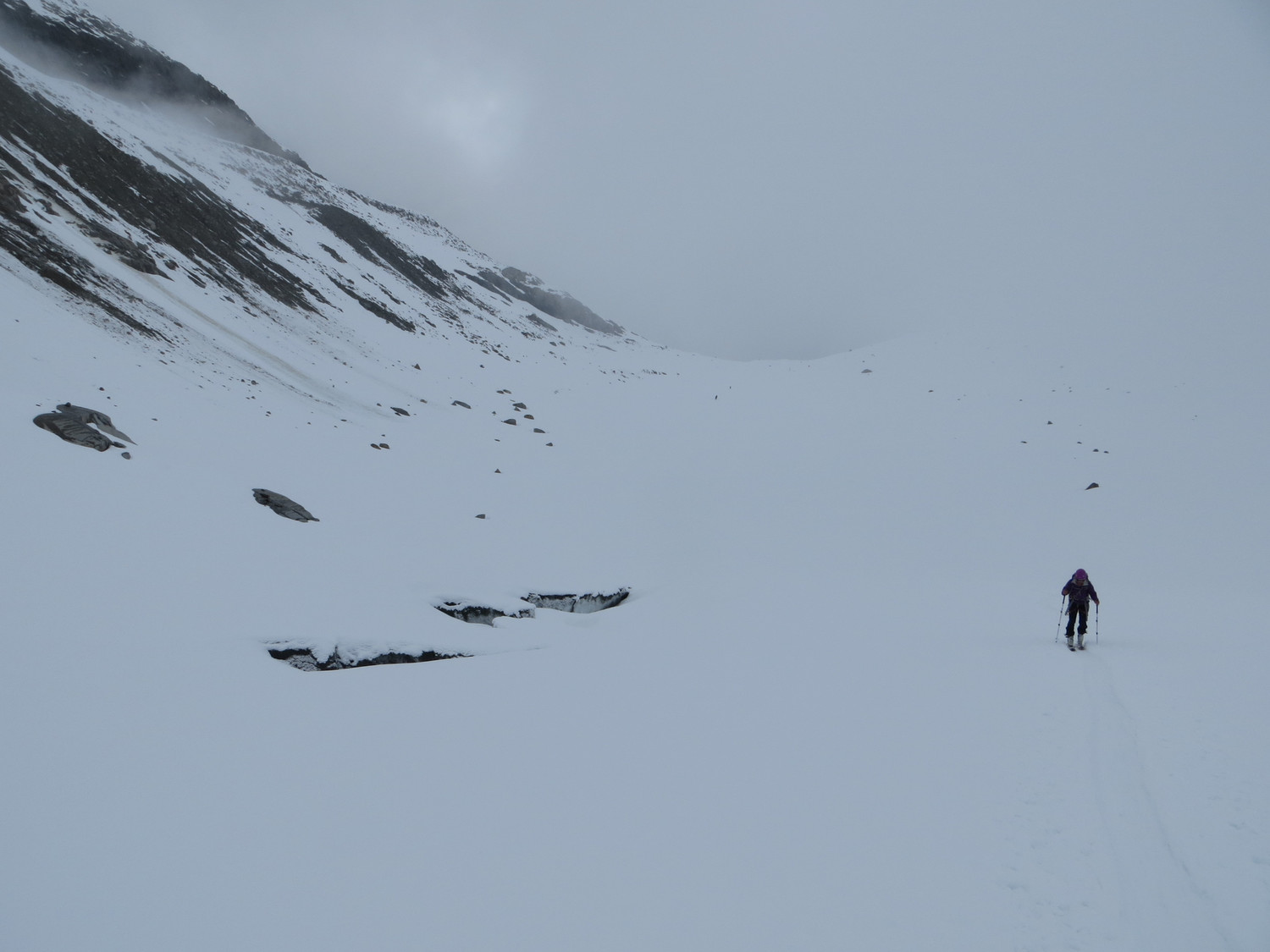 Start of the Alpeinerferner, with some (easily avoidable) crevasses