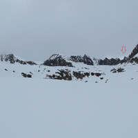 Verborgenen Bergferner, Turmscharte with the arrow, Vorderer Wilder Turm to the right