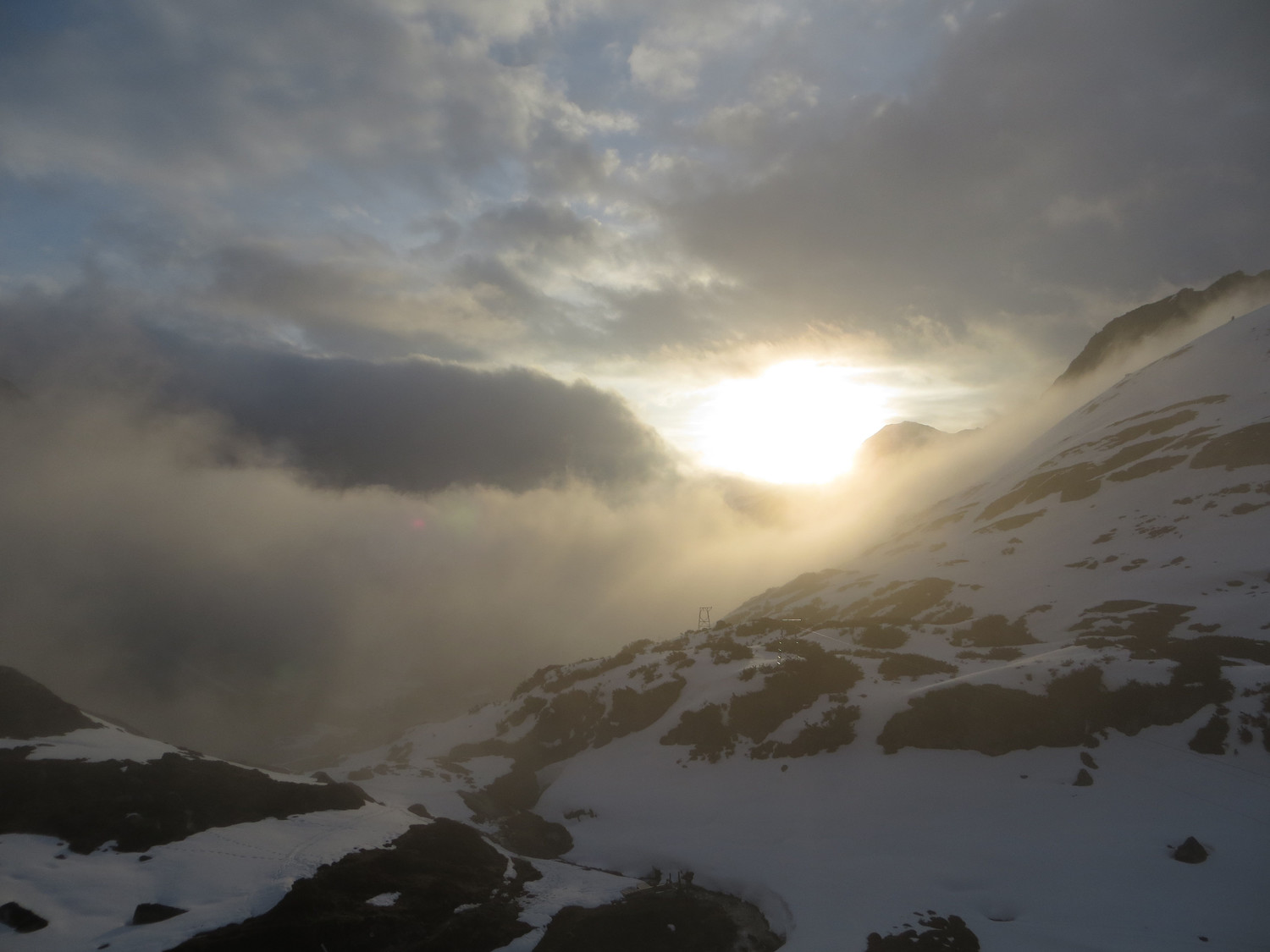 Sunrise from the Franz-Senn Hütte