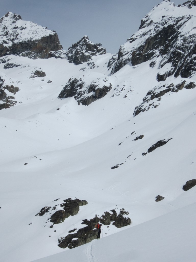 Vue vers le col et la cabane de Bertol