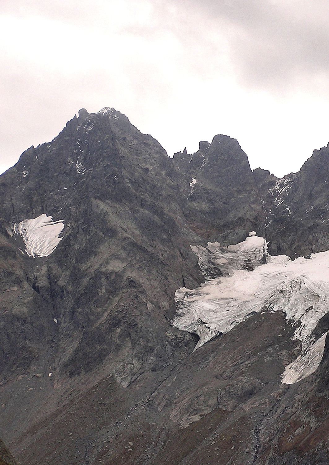 Nom du sommet et celui du glacier