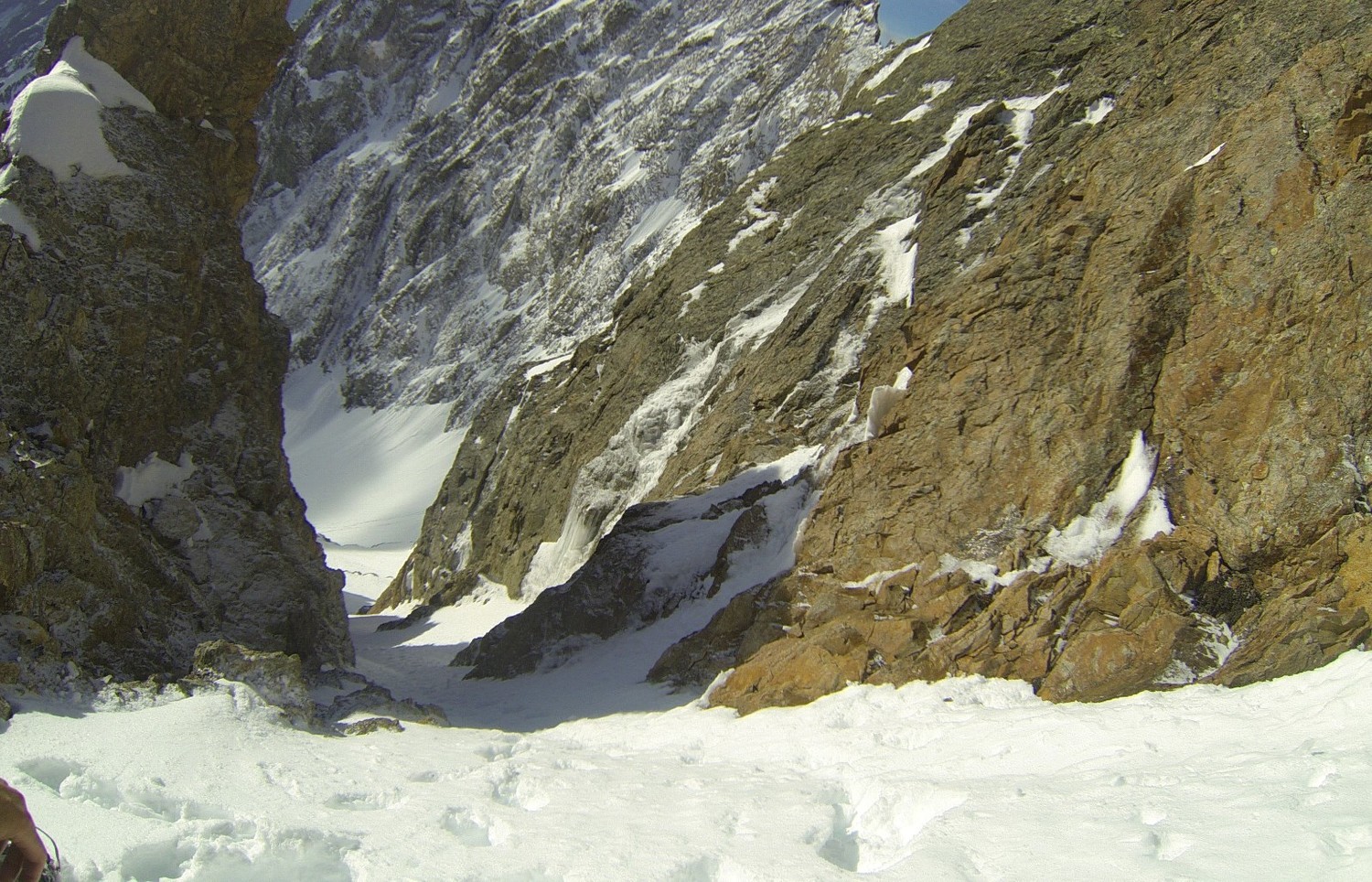 Ecrins - Pic Jocelme - Sortie du couloir