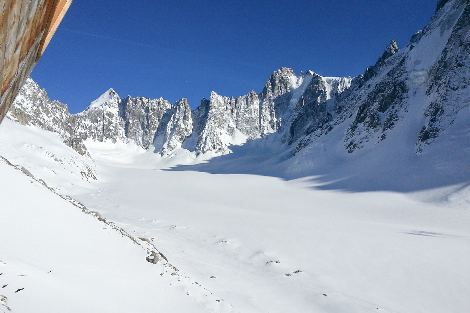 Le glacier d'Argentière et ses sommets