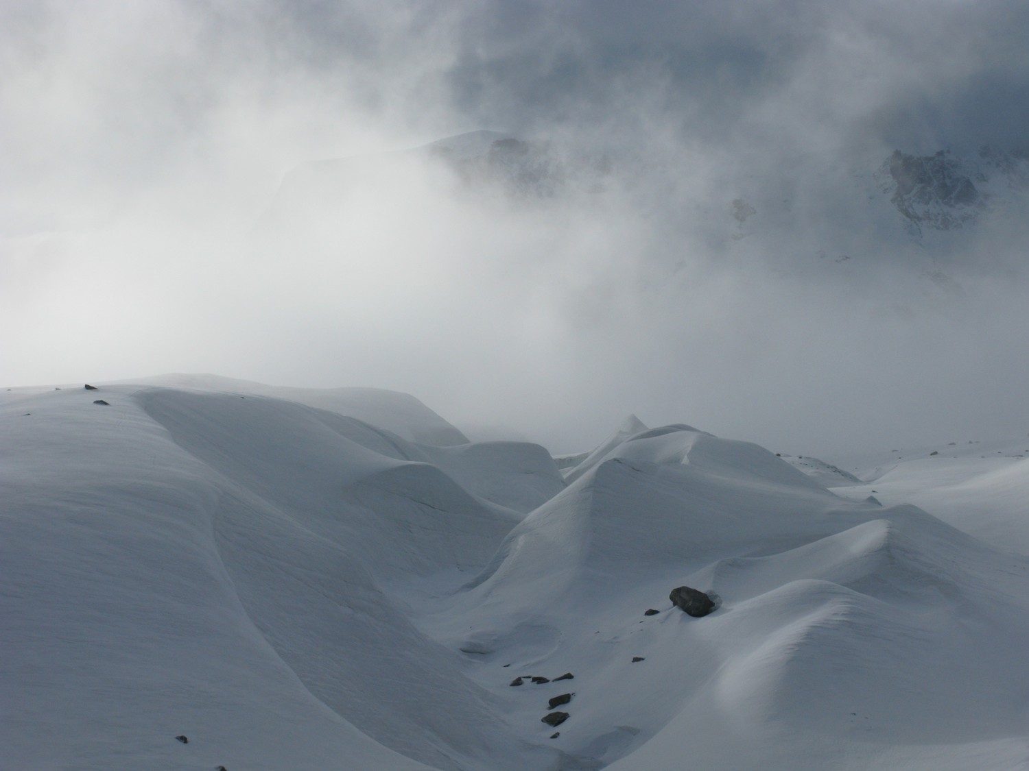Ambiance en toute fin de Gornergletscher