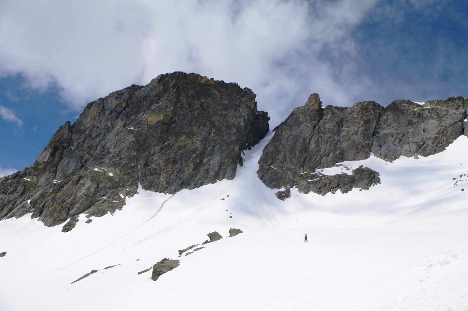 Couloir du Caïre à la descente (SE)