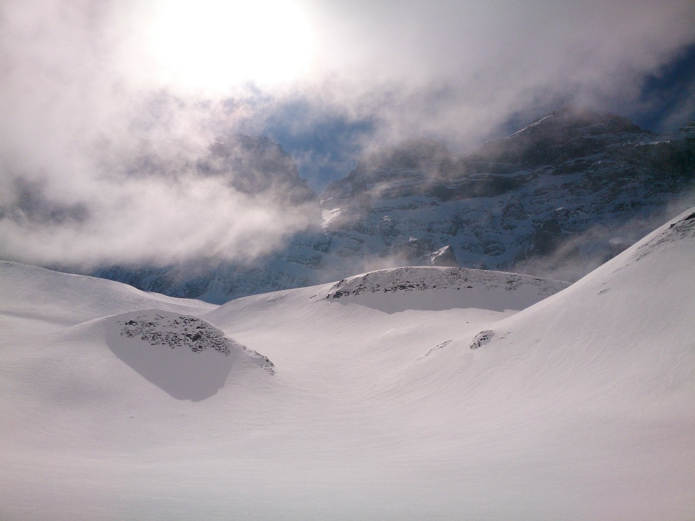Ambiance brumeuse sous le lac de Soi