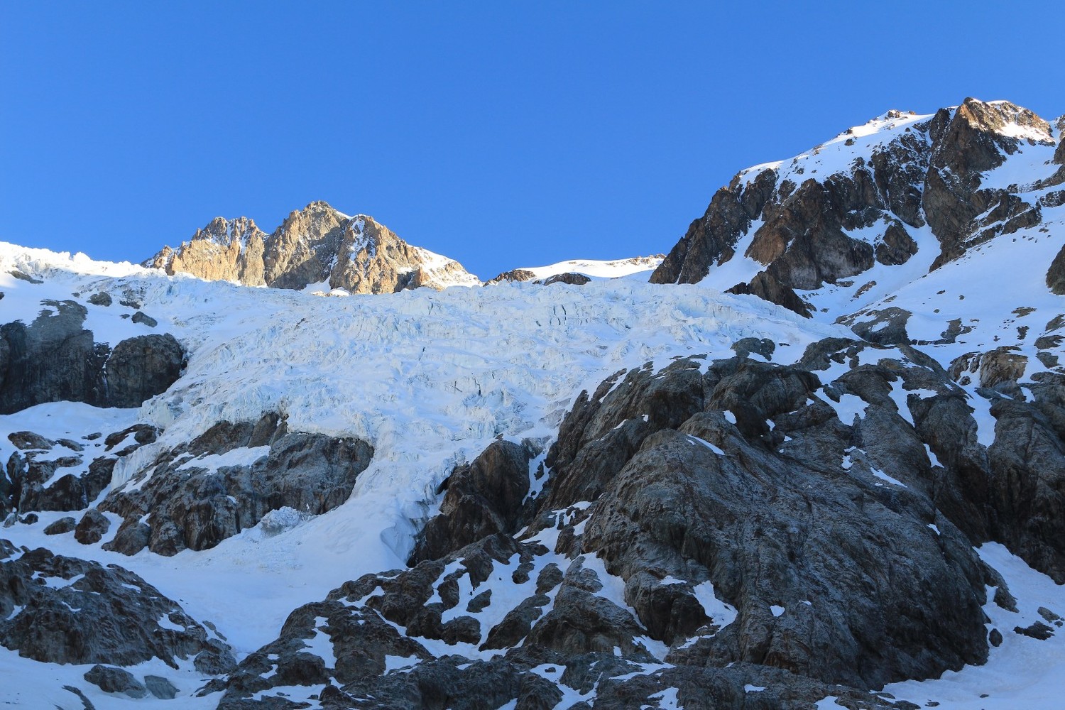 Le front du glacier Blanc