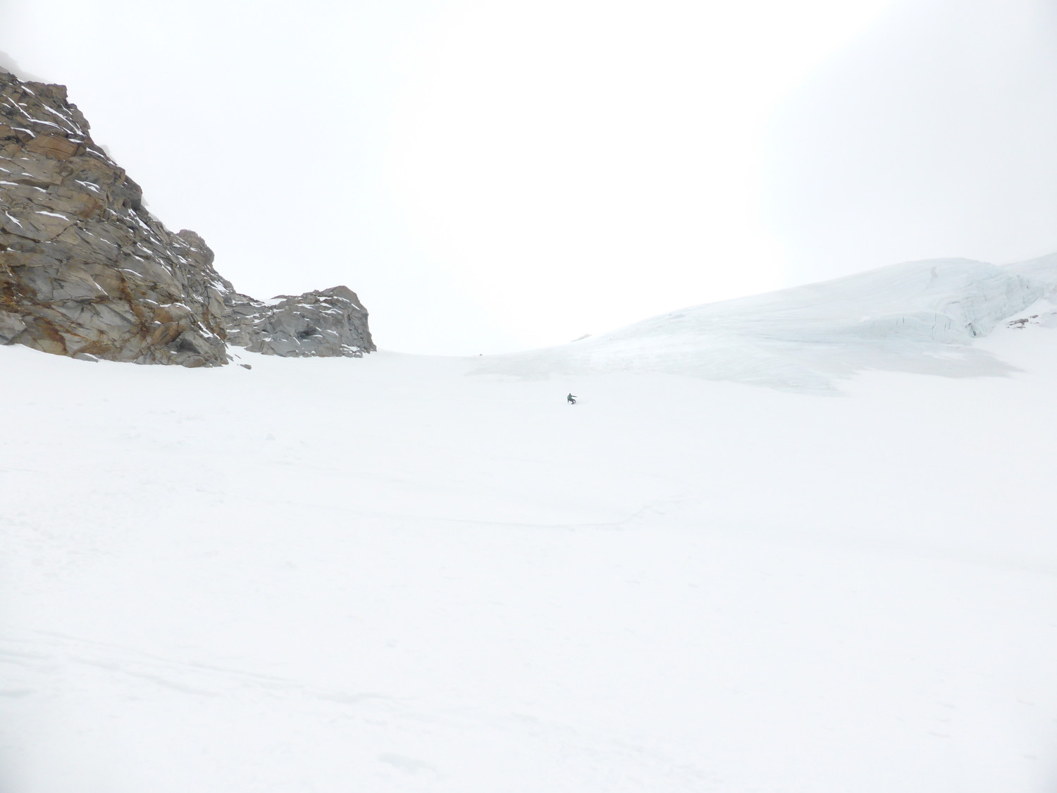 Haut de la face W du col de Montandayné