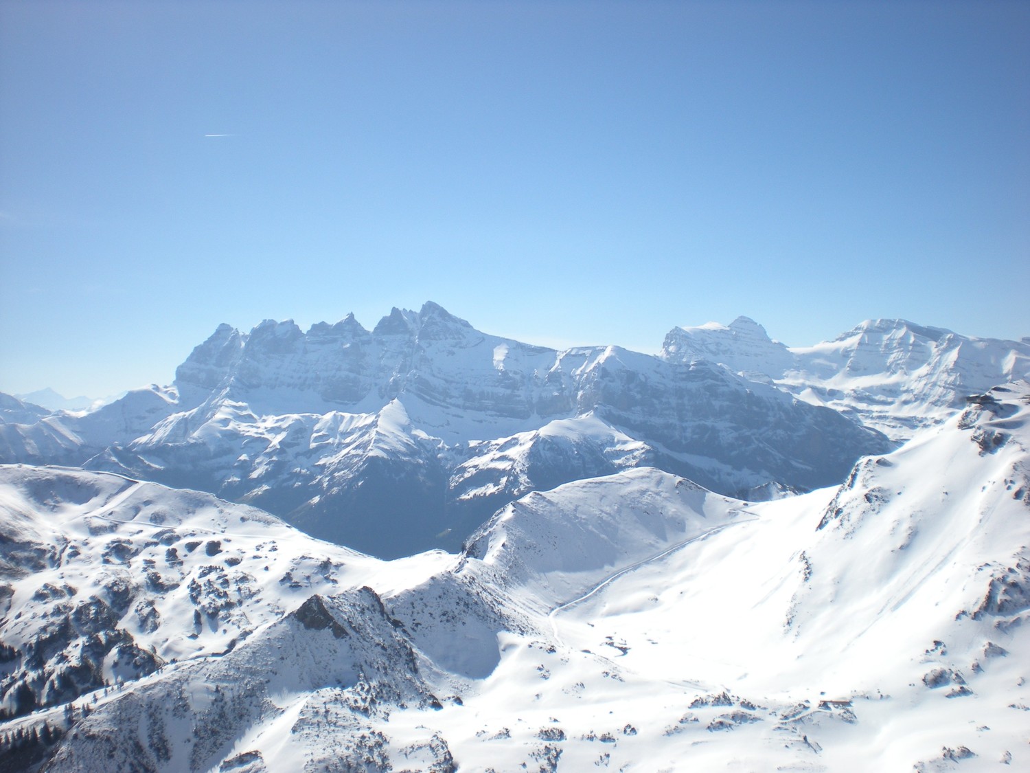 La vue classique sur les dents du midi, on ne s’en lasse pas