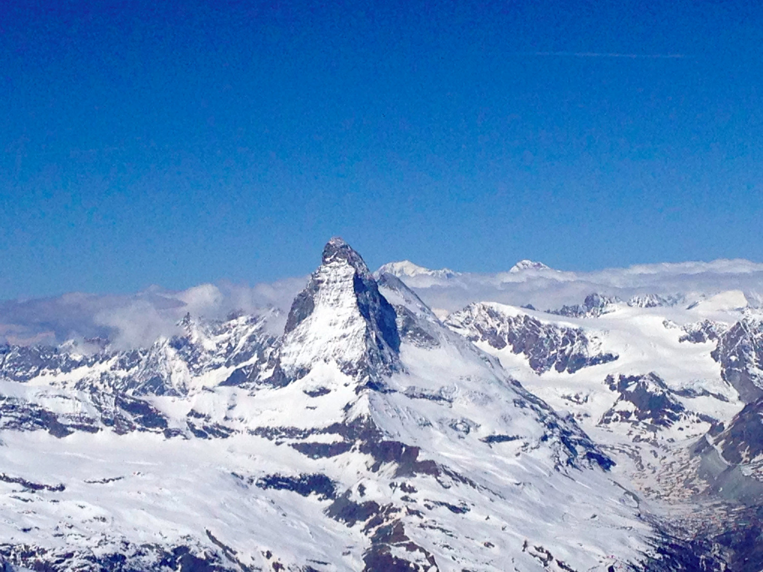 Il cervino visto dalla cima del Rimp.