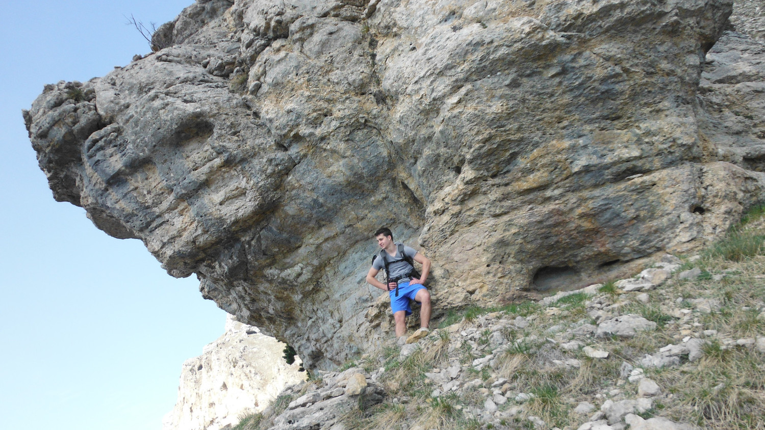 bec rocheux du début de la vire de Châtillon.