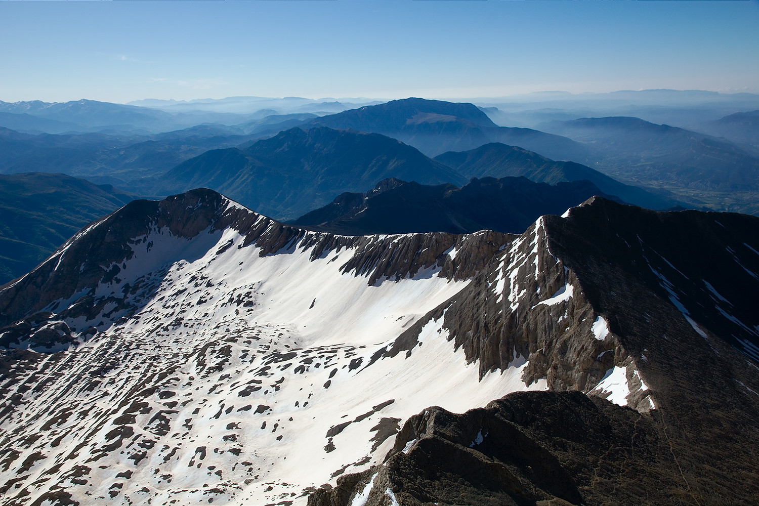 Punta Reduno, cirque de Armeña, Turbón depuis Cotiella