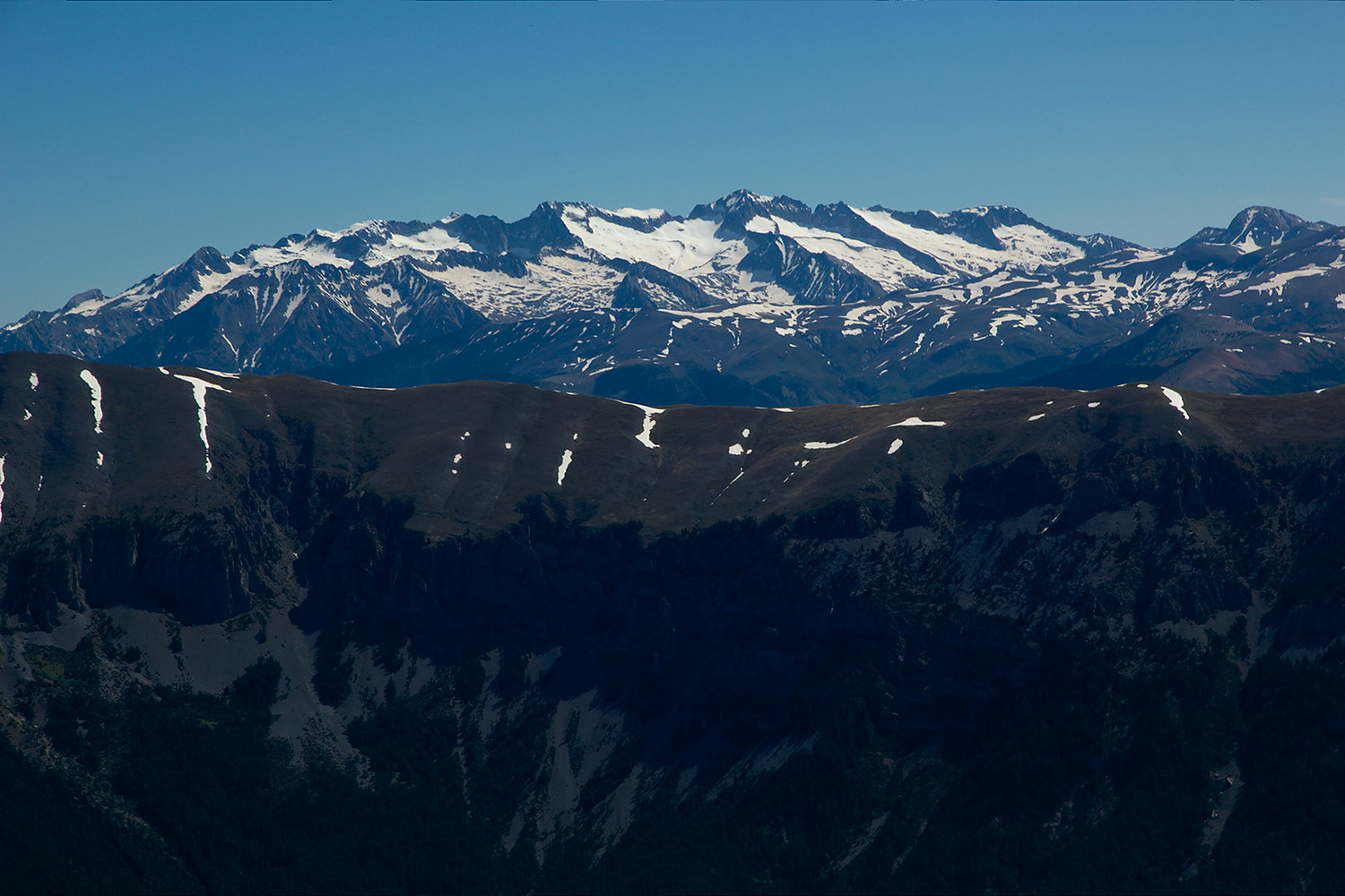 Maladeta, sierra de Chía depuis punta Reduno